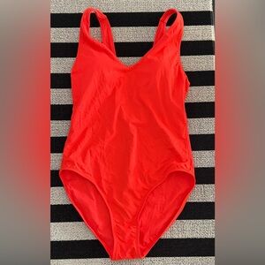 Athleta Red One Piece Swimsuit XS V Back